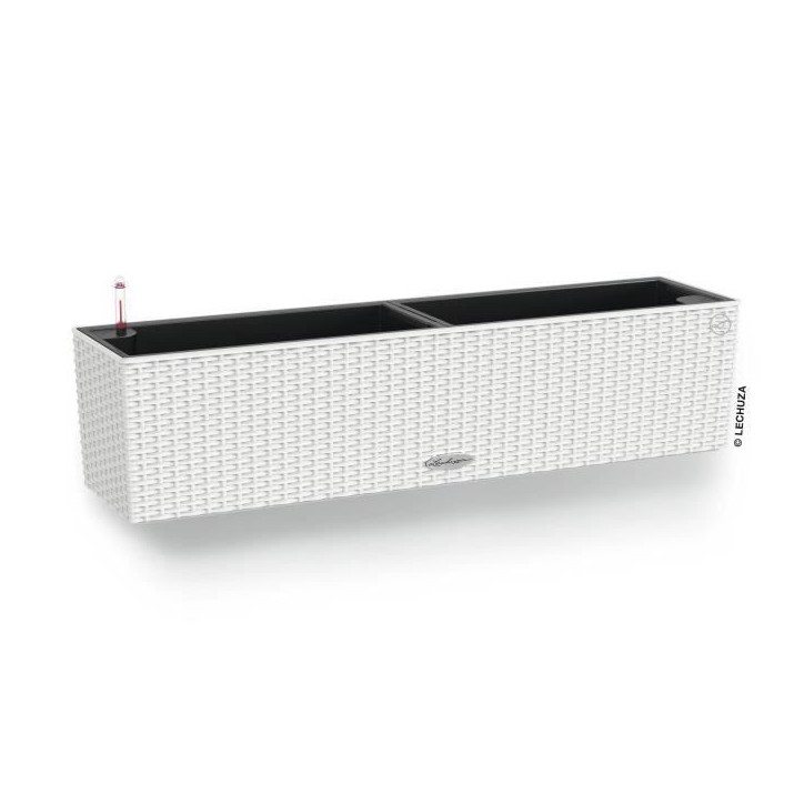 LECHUZA Jardiniere - Balconera cottage 80 - 79 x 19 x 19 cm - 12 L - Kit complet - Blanc LECHUZA Jardiniere - Balconera cottage 80 - 79 x 19 x 19 cm - 12 L - Kit complet - Blanc