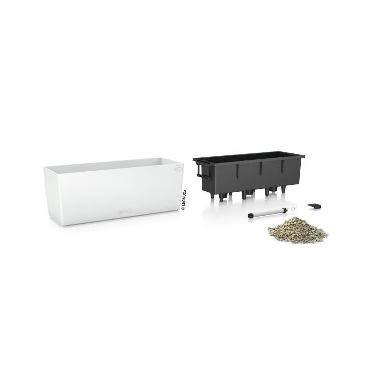 LECHUZA Jardiniere Balconera Color 50 ALL-IN-ONE Blanc 15670