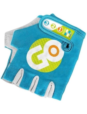 Gants Mitaines pour Enfant - STAMP - Skids Control - Bleu - Protection Optimale - Fermeture Velcro