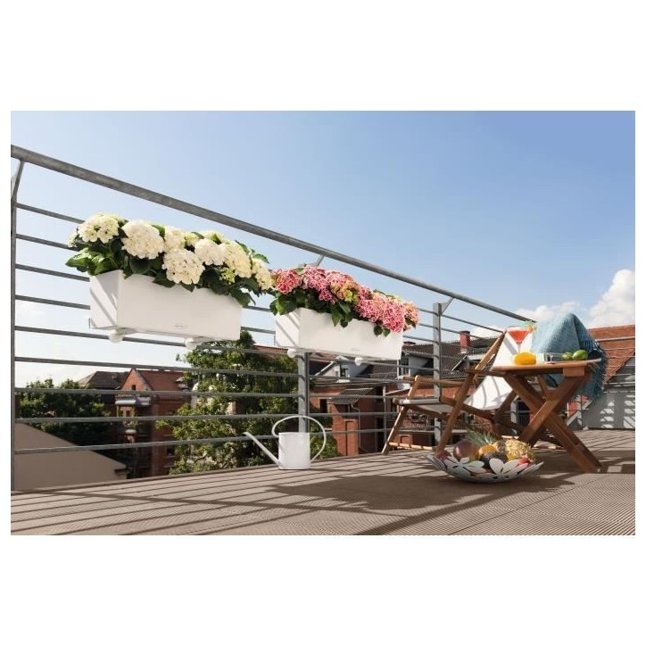 LECHUZA Jardiniere Balconera Color 80 ALL-IN-ONE blanc 15680 421458 LECHUZA Jardiniere Balconera Color 80 ALL-IN-ONE blanc 15680 421458