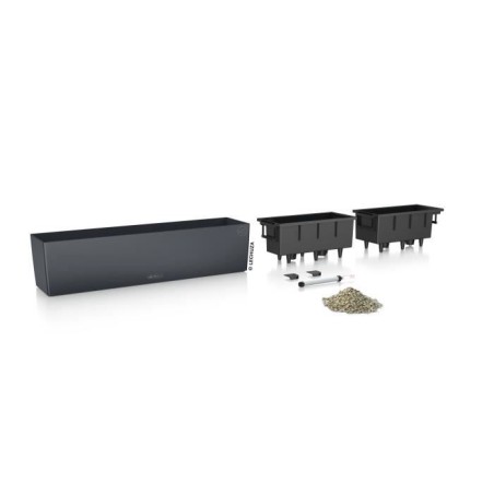 LECHUZA Jardiniere Balconera Color 80 ALL-IN-ONE Ardoise 15683 421459