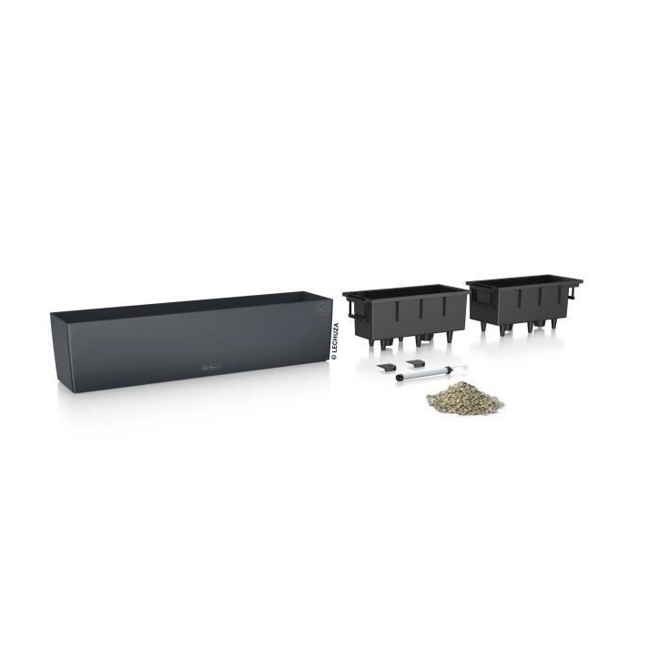 LECHUZA Jardiniere Balconera Color 80 ALL-IN-ONE Ardoise 15683 421459 LECHUZA Jardiniere Balconera Color 80 ALL-IN-ONE Ardoise 15683 421459