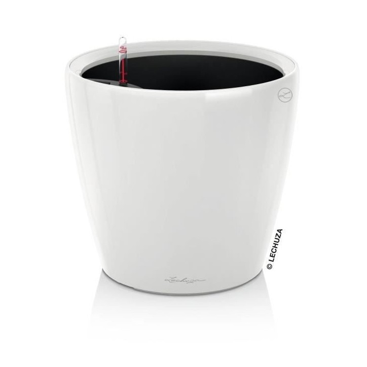 LECHUZA Pot de fleurs - Classico Premium LS 21 - Ø 22 x 20 cm - 3 L - Kit complet - Arrosage automatique - Blanc brillant LECHUZA Pot de fleurs - Classico Premium LS 21 - Ø 22 x 20 cm - 3 L - Kit complet - Arrosage automatique - Blanc brillant