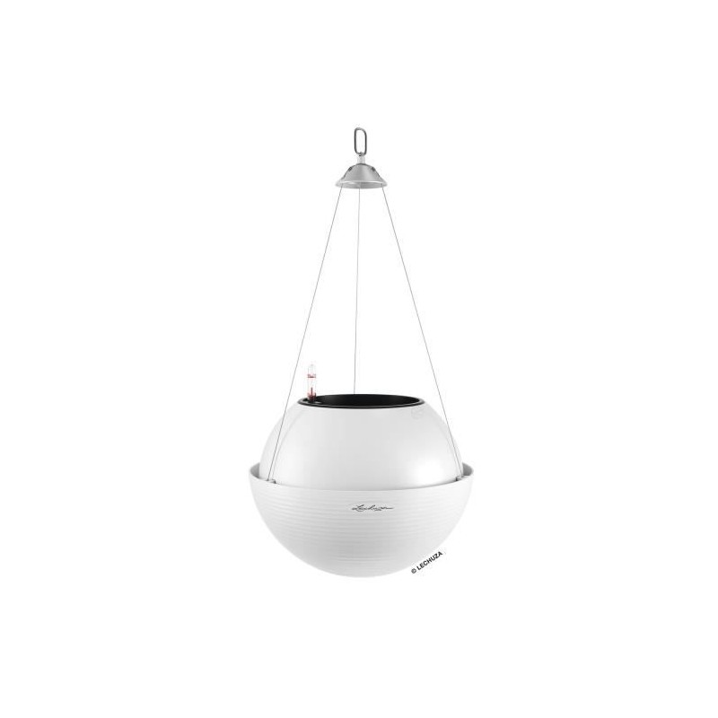 LECHUZA Jardiniere suspendue BOLA Color 32 ALL-IN-ONE Blanc 443305 LECHUZA Jardiniere suspendue BOLA Color 32 ALL-IN-ONE Blanc 443305