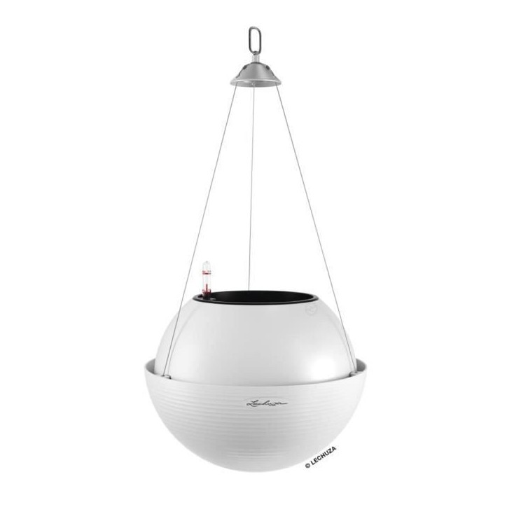 LECHUZA Jardiniere suspendue BOLA Color 32 ALL-IN-ONE Blanc 443305 LECHUZA Jardiniere suspendue BOLA Color 32 ALL-IN-ONE Blanc 443305