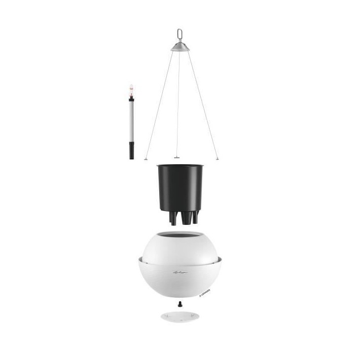 LECHUZA Jardiniere suspendue BOLA Color 32 ALL-IN-ONE Blanc 443305 LECHUZA Jardiniere suspendue BOLA Color 32 ALL-IN-ONE Blanc 443305