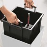 LECHUZA Pot de fleurs - Cubico Alto 40 All-in-one - 39,5 x 39,5 x 105