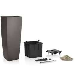 LECHUZA Pot de fleurs Cubico Alto 40 ALL-IN-ONE - 40 x 40 x 105 cm - 1