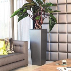 LECHUZA Pot de fleurs Cubico Alto 40 ALL-IN-ONE - 40 x 40 x 105 cm - 1
