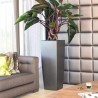 LECHUZA Pot de fleurs Cubico Alto 40 ALL-IN-ONE - 40 x 40 x 105 cm - 1