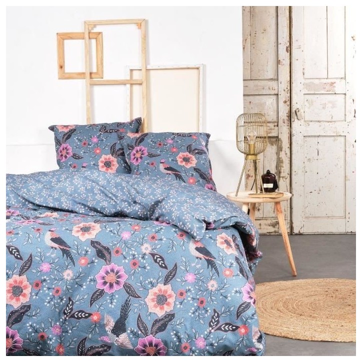 Parure de lit - TODAY Sunshine - 240x220 cm - 2 personnes - coton imprimé floral