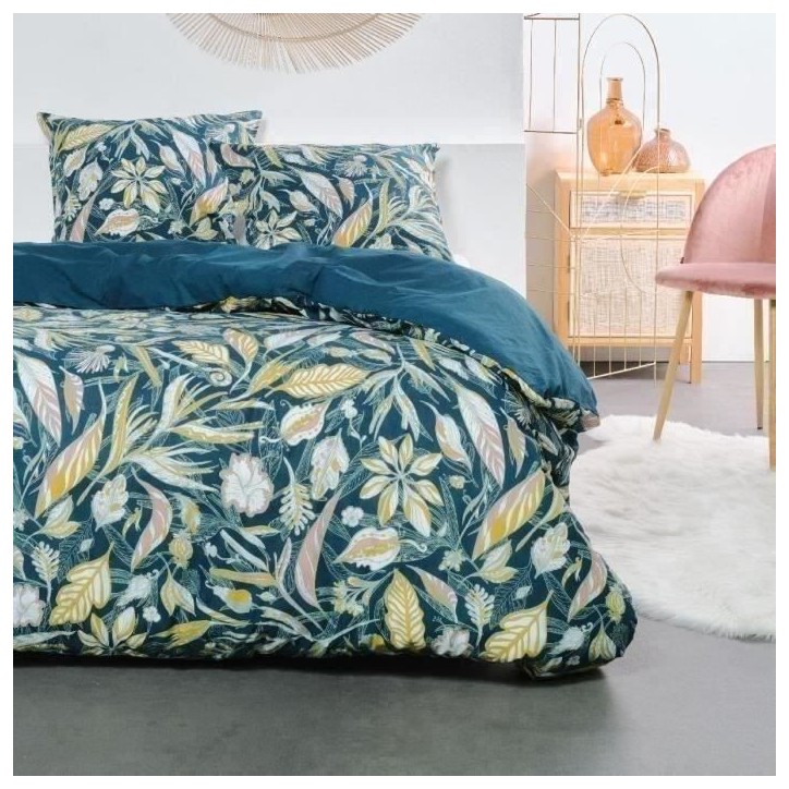 Parure de lit - TODAY Sunshine - 240x220 cm - 2 personnes - coton imprimé floral
