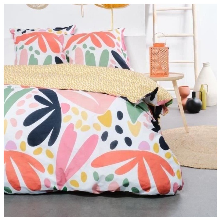 Parure de lit - TODAY Sunshine - 240x220 cm - 2 personnes - coton imprimé graphique