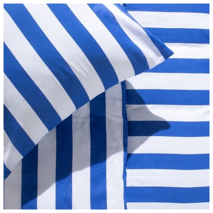 Parure de lit - TODAY Summer Stripes - 240x220 cm - 2 personnes - coton imprimé rayé Parure de lit - TODAY Summer Stripes - 240x220 cm - 2 personnes - coton imprimé rayé