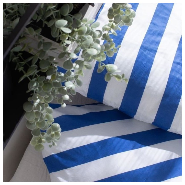 Parure de lit - TODAY Summer Stripes - 240x220 cm - 2 personnes - coton imprimé rayé Parure de lit - TODAY Summer Stripes - 240x220 cm - 2 personnes - coton imprimé rayé