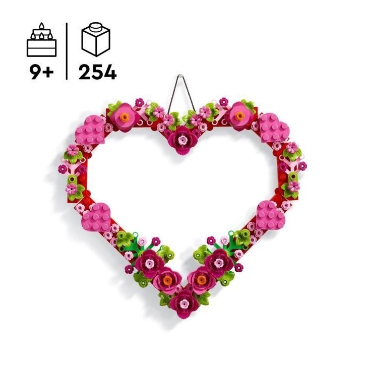 LEGO 40638 Décoration en Forme de Coeur - Jouet Pour Enfants de 9 Ans et Plus LEGO 40638 Décoration en Forme de Coeur - Jouet Pour Enfants de 9 Ans et Plus