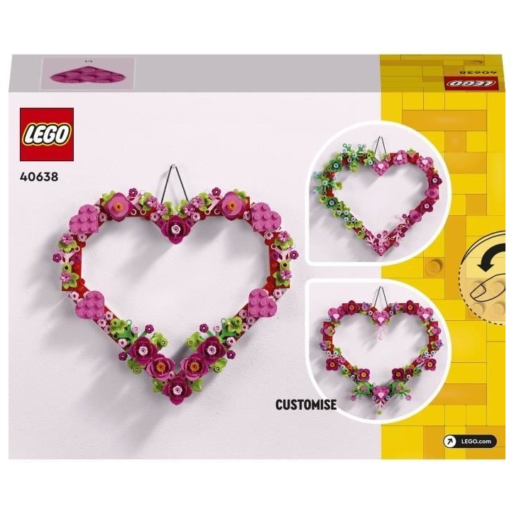 LEGO 40638 Décoration en Forme de Coeur - Jouet Pour Enfants de 9 Ans et Plus LEGO 40638 Décoration en Forme de Coeur - Jouet Pour Enfants de 9 Ans et Plus