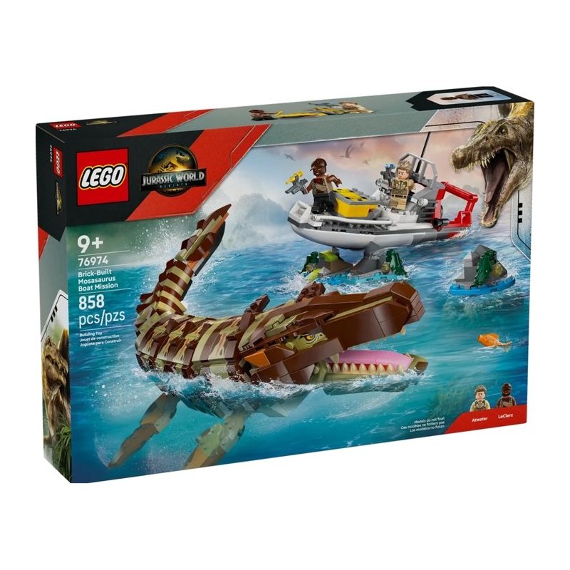 Jouet de construction - LEGO - 76974 - Bateau en mission - Mosasaure -