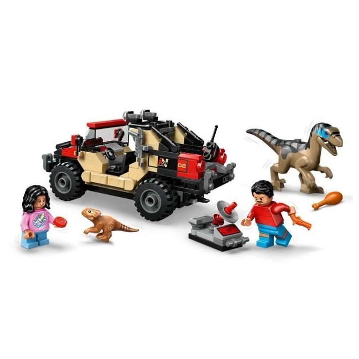 Jeu de construction - LEGO - 76972 - Jurassic World - Vélociraptor - 285 pieces - 4x4 Jeu de construction - LEGO - 76972 - Jurassic World - Vélociraptor - 285 pieces - 4x4