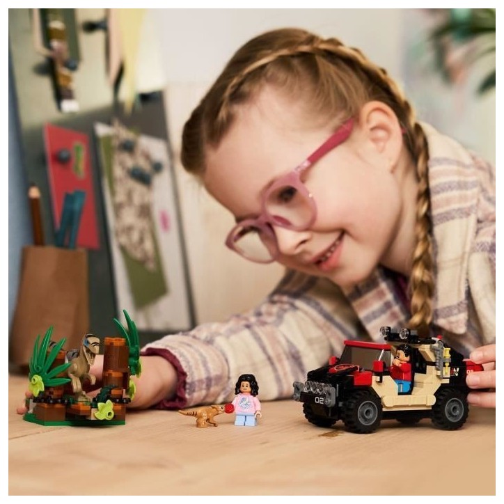Jeu de construction - LEGO - 76972 - Jurassic World - Vélociraptor - 285 pieces - 4x4 Jeu de construction - LEGO - 76972 - Jurassic World - Vélociraptor - 285 pieces - 4x4