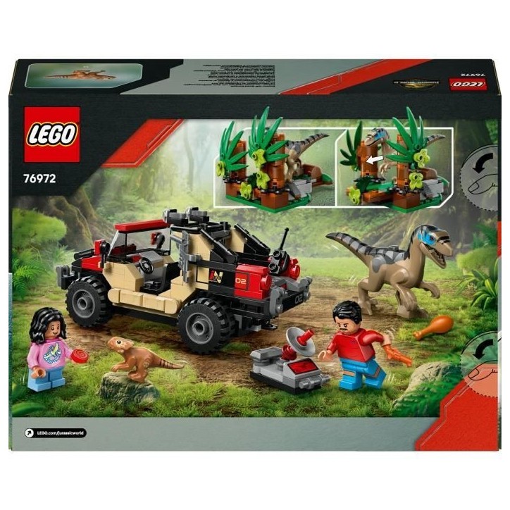 Jeu de construction - LEGO - 76972 - Jurassic World - Vélociraptor - 285 pieces - 4x4 Jeu de construction - LEGO - 76972 - Jurassic World - Vélociraptor - 285 pieces - 4x4
