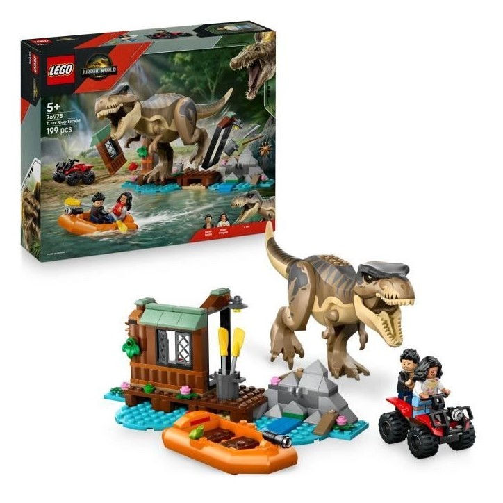 Jeu de construction - LEGO - 76975 - Jurassic World - T. rex - 199 pieces - a monter soi-meme Jeu de construction - LEGO - 76975 - Jurassic World - T. rex - 199 pieces - a monter soi-meme