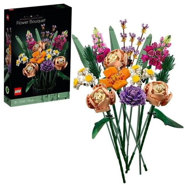 LEGO 10280 Icons Bouquet de fleurs, Fleurs artificielles, collection botanique, set pour adultes