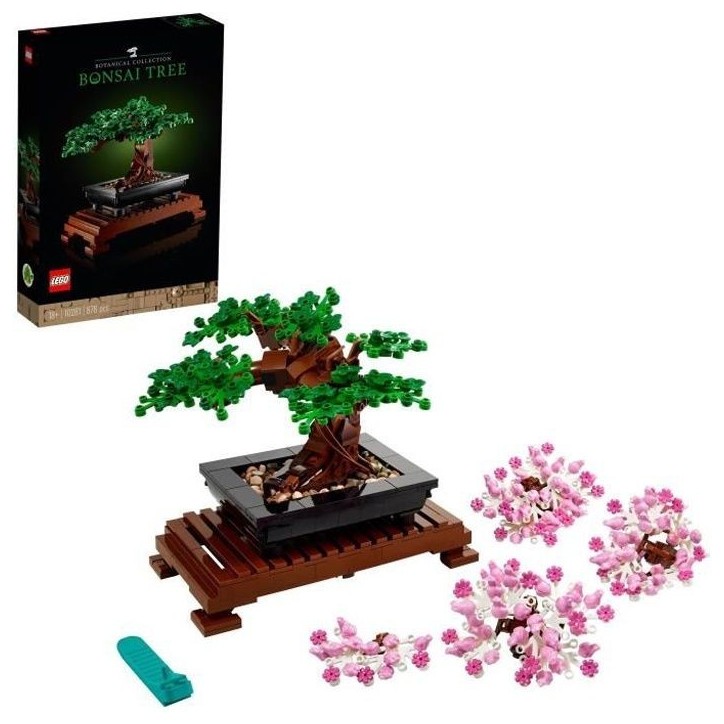 LEGO Icons 10281 Bonsai, Construction, Fleurs Décoratives, Kit Bonsai, Plantes et Arbre, LEGO Botanical Collection, pour Adulte