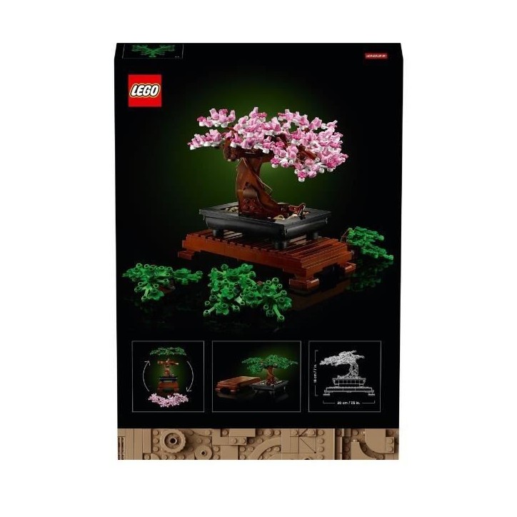 LEGO Icons 10281 Bonsai, Construction, Fleurs Décoratives, Kit Bonsai, Plantes et Arbre, LEGO Botanical Collection, pour Adulte