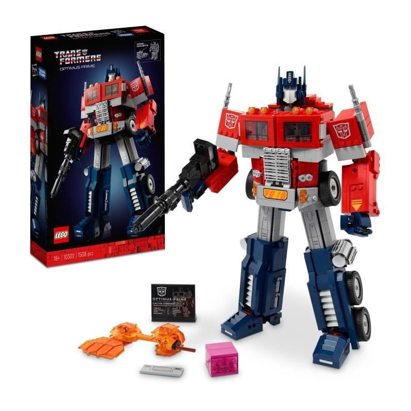 LEGO ICONS™ 10302 Optimus Prime, Figurine Autobot Robot de Transform LEGO ICONS™ 10302 Optimus Prime, Figurine Autobot Robot de Transform
