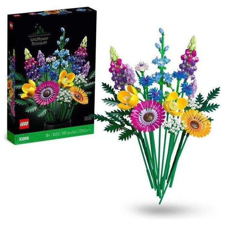 LEGO Icons 10313 Bouquet de Fleurs Sauvages, Plantes Artificielles avec Coquelicots, pour Adultes LEGO Icons 10313 Bouquet de Fleurs Sauvages, Plantes Artificielles avec Coquelicots, pour Adultes