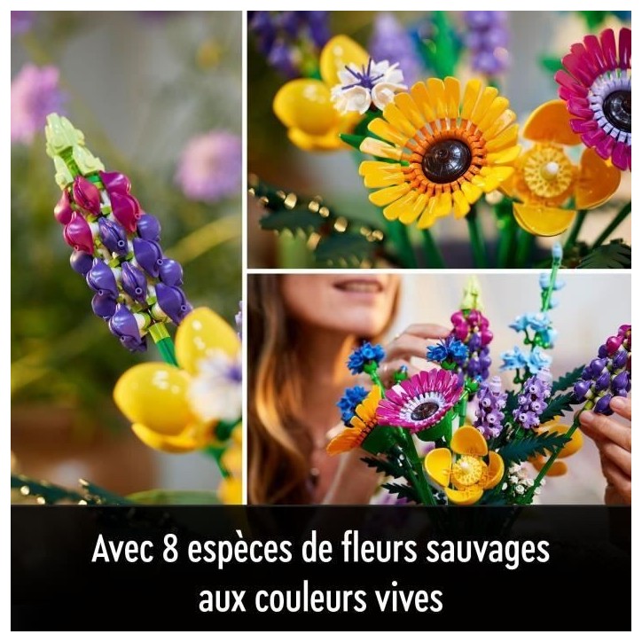 LEGO Icons 10313 Bouquet de Fleurs Sauvages, Plantes Artificielles avec Coquelicots, pour Adultes LEGO Icons 10313 Bouquet de Fleurs Sauvages, Plantes Artificielles avec Coquelicots, pour Adultes