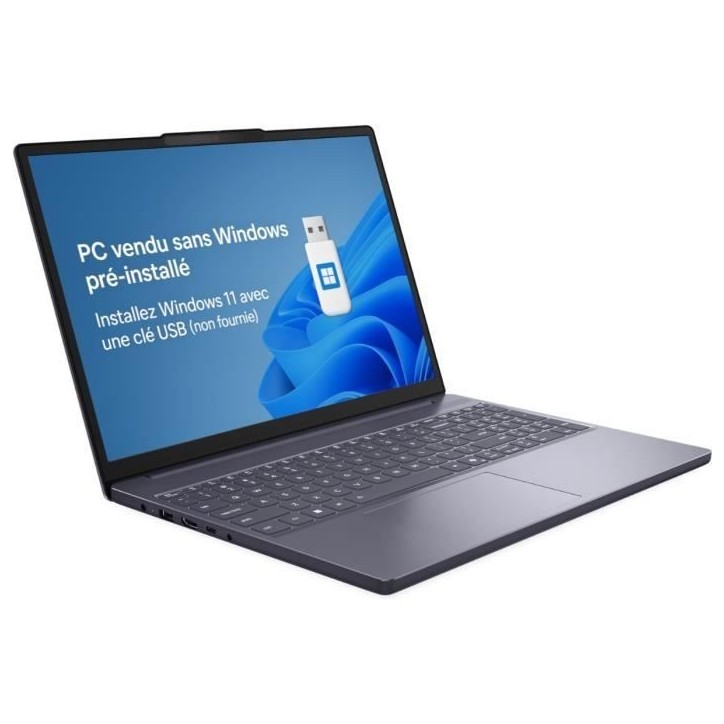 PC portable LENOVO IdeaPad Slim 3 15IRH10 | Sans Windows - 15,3 WUXGA IPS - Core i7-13620H - RAM 16 Go - SSD 1 To - AZERTY