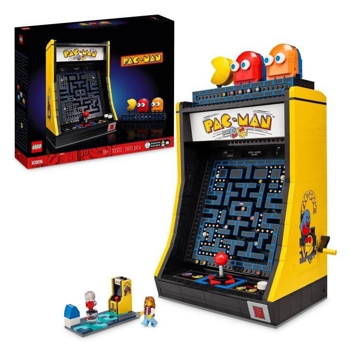 LEGO 10323 Exclu Cdiscount Icons Jeu d'Arcade PAC-MAN, Maquette pour Adultes a Construire, Machine de Jeu avec des Personnages LEGO 10323 Exclu Cdiscount Icons Jeu d'Arcade PAC-MAN, Maquette pour Adultes a Construire, Machine de Jeu avec des Personnages
