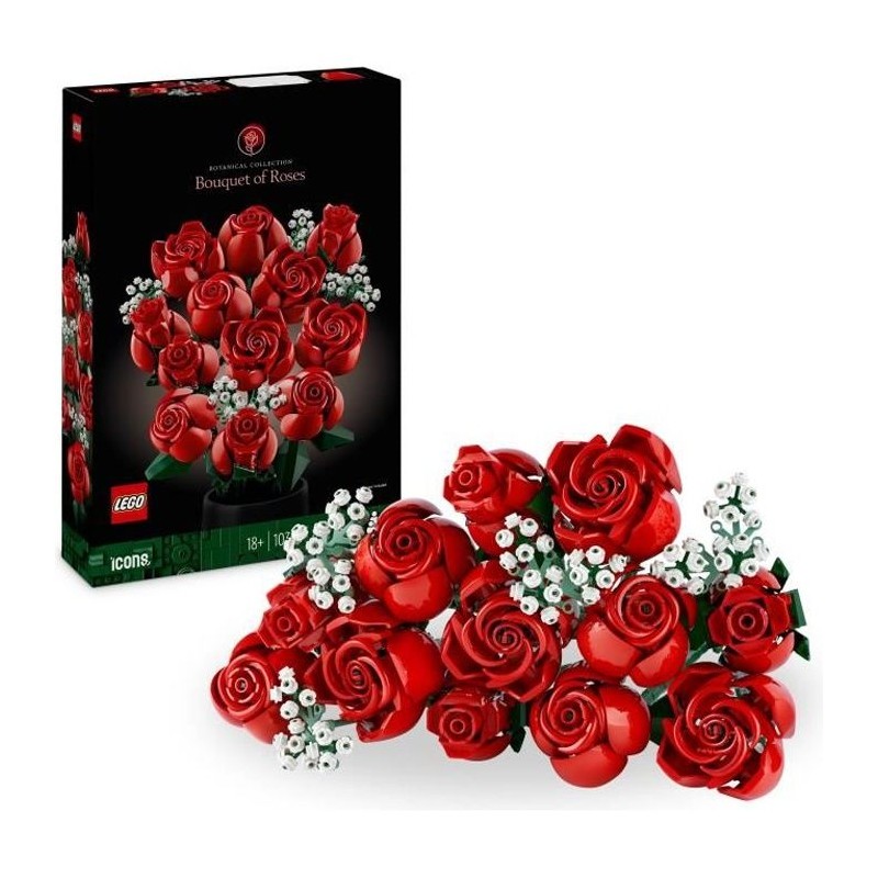 LEGO 10328 Icons Le Bouquet de Roses, Fleurs Artificielles pour Décor LEGO 10328 Icons Le Bouquet de Roses, Fleurs Artificielles pour Décor