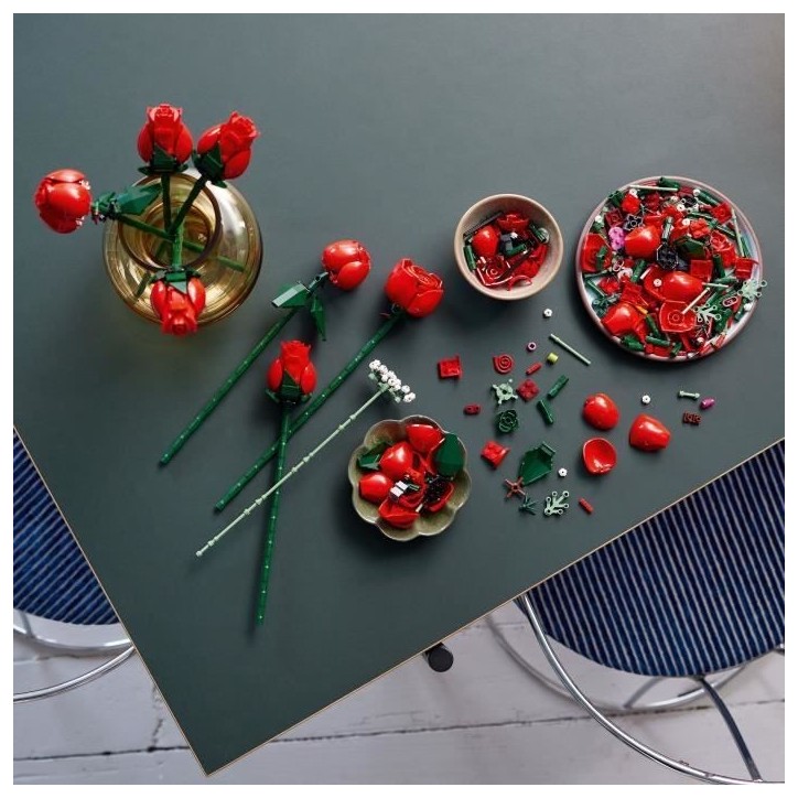 LEGO 10328 Icons Le Bouquet de Roses, Fleurs Artificielles pour Décorer, Cadeau de Saint-Valentin pour Adultes LEGO 10328 Icons Le Bouquet de Roses, Fleurs Artificielles pour Décorer, Cadeau de Saint-Valentin pour Adultes