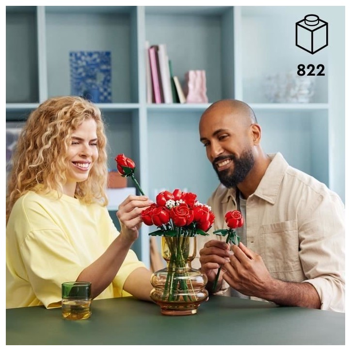 LEGO 10328 Icons Le Bouquet de Roses, Fleurs Artificielles pour Décorer, Cadeau de Saint-Valentin pour Adultes LEGO 10328 Icons Le Bouquet de Roses, Fleurs Artificielles pour Décorer, Cadeau de Saint-Valentin pour Adultes