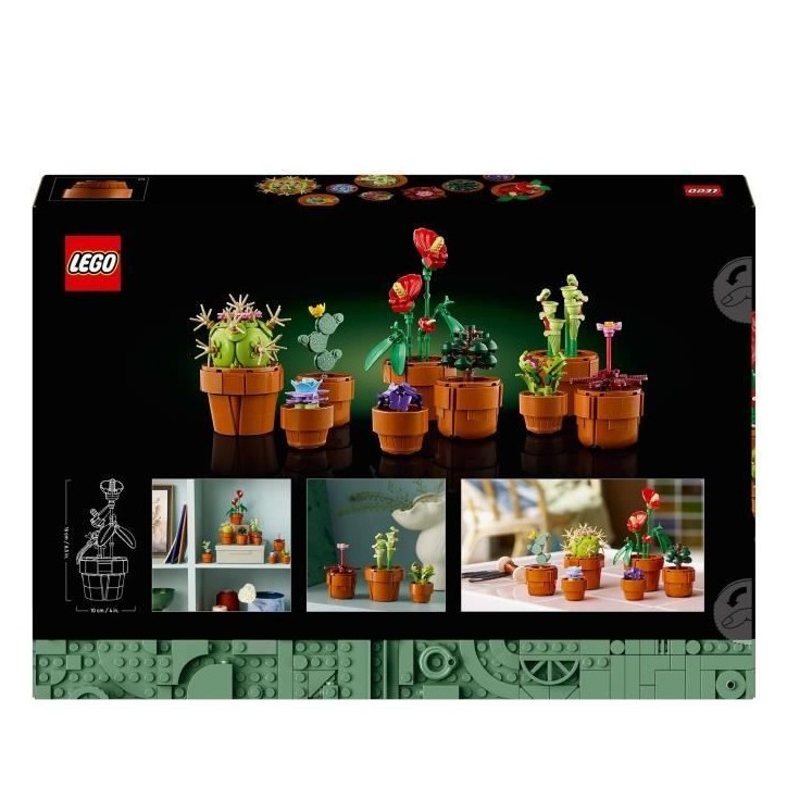LEGO Icons 10329 Les Plantes Miniatures, Collection Botanique 9 Plantes Artificielles avec des Fleurs, Décoration d'Intérieur LEGO Icons 10329 Les Plantes Miniatures, Collection Botanique 9 Plantes Artificielles avec des Fleurs, Décoration d'Intérieur