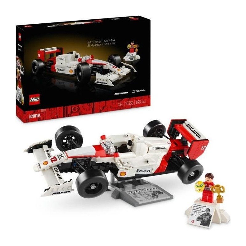 LEGO Icons 10330 McLaren MP4/4 et Ayrton Senna, Set Modele Réduit de LEGO Icons 10330 McLaren MP4/4 et Ayrton Senna, Set Modele Réduit de