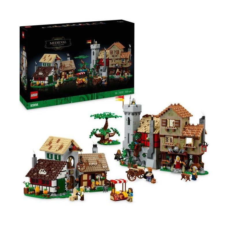 LEGO Icons 10332 Exclu Cdiscount La place de la ville médiévale - D LEGO Icons 10332 Exclu Cdiscount La place de la ville médiévale - D