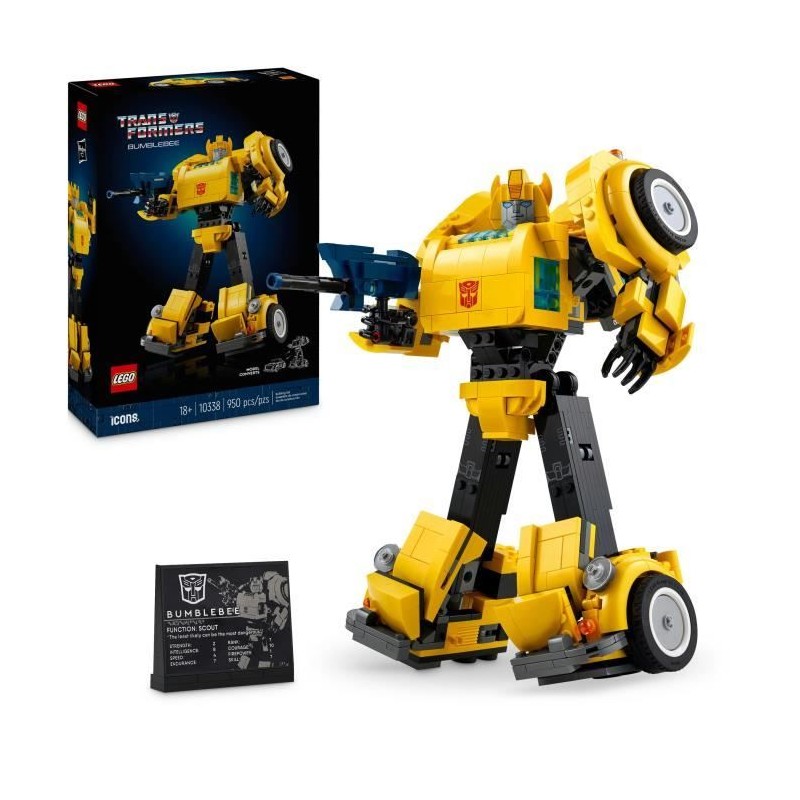 LEGO Icons 10338 Transformers Bumblebee - Figurine Robot pour Adultes LEGO Icons 10338 Transformers Bumblebee - Figurine Robot pour Adultes