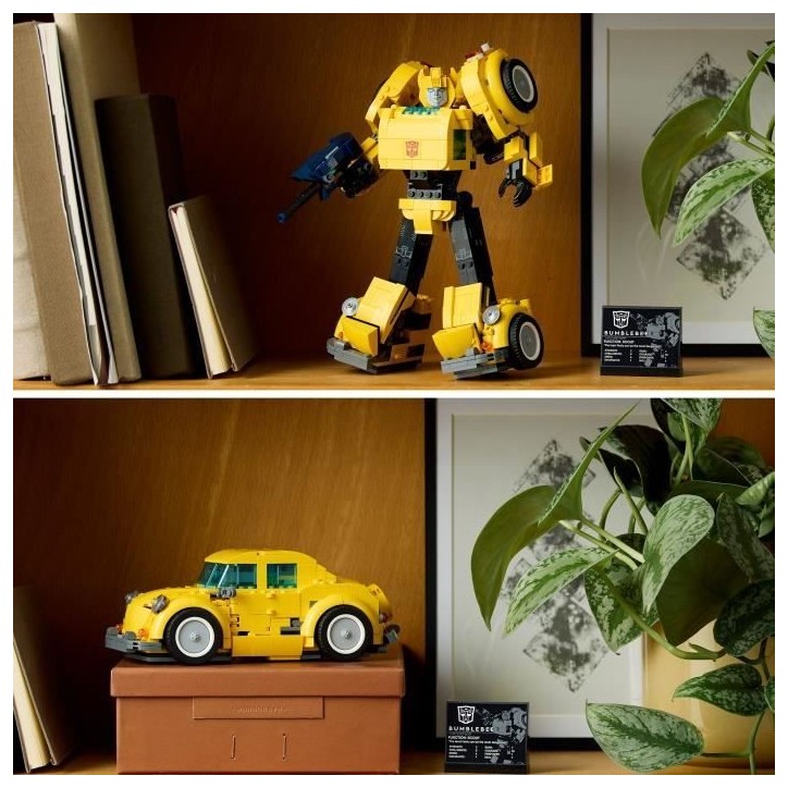 LEGO Icons 10338 Transformers Bumblebee - Figurine Robot pour Adultes - Véhicule
