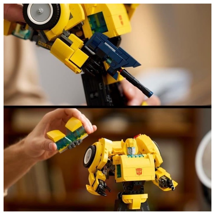 LEGO Icons 10338 Transformers Bumblebee - Figurine Robot pour Adultes - Véhicule