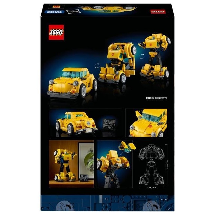 LEGO Icons 10338 Transformers Bumblebee - Figurine Robot pour Adultes - Véhicule