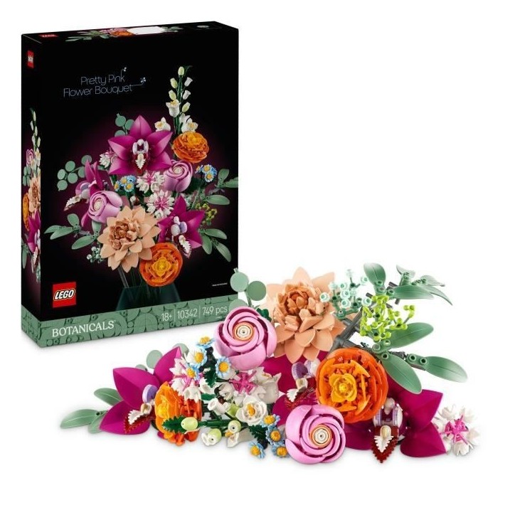 LEGO Botanique 10342 Le joli bouquet de fleurs roses - Set de construction pour adultes LEGO Botanique 10342 Le joli bouquet de fleurs roses - Set de construction pour adultes