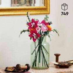LEGO Botanique 10342 Le joli bouquet de fleurs roses - Set de construc
