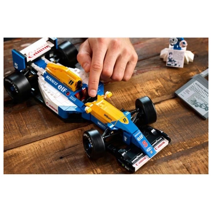 LEGO Icons 10353 Williams Racing FW14B et Nigel Mansell - Voiture de course F1 pour adulte