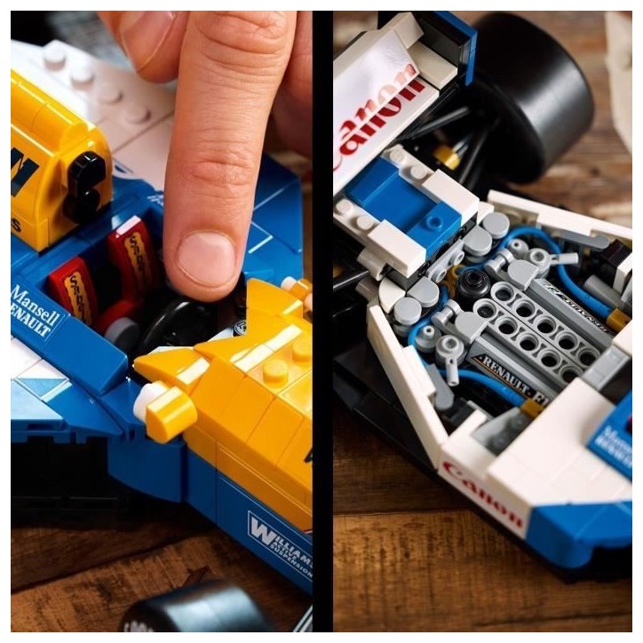 LEGO Icons 10353 Williams Racing FW14B et Nigel Mansell - Voiture de course F1 pour adulte