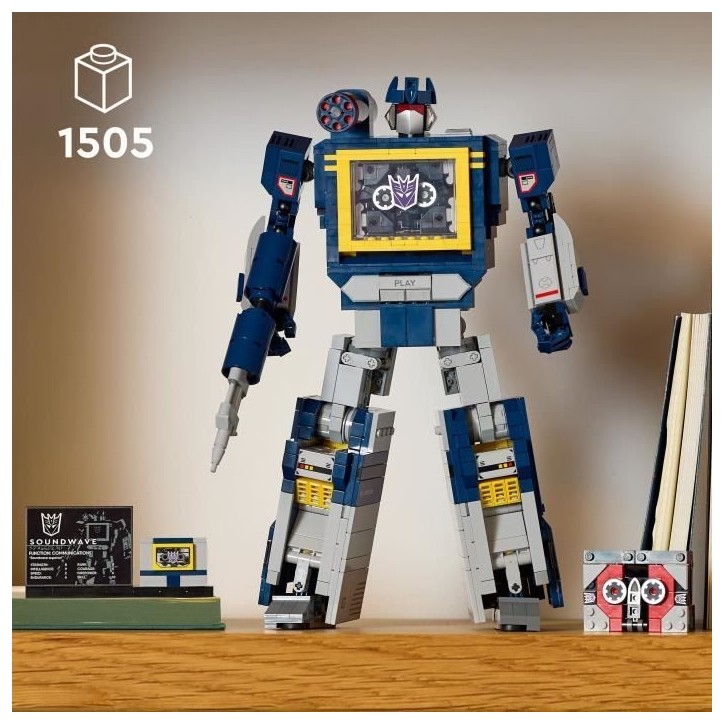 LEGO Icons 10358 Transformers : Soundwave - Set de Construction pour Adulte - Maquette