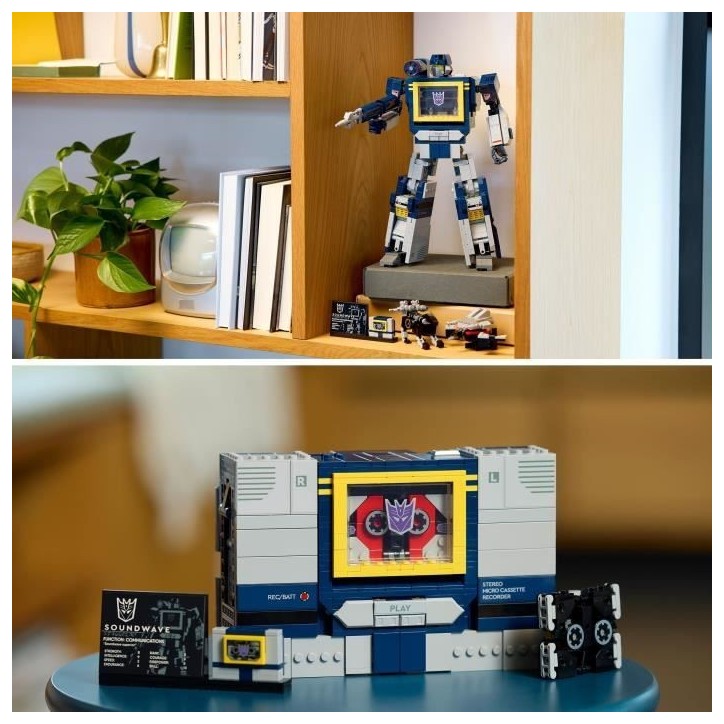 LEGO Icons 10358 Transformers : Soundwave - Set de Construction pour Adulte - Maquette